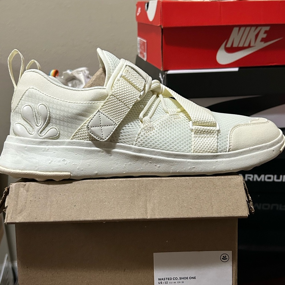 WASTED COLLECTIVE EARTH SHOE 01 SAND WHITE MENS SHOE SZ 12 BRAND NEW/NO BOX